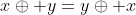 x\oplus y=y\oplus x