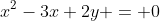 x^{2}-3x+2y = 0