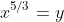 x^{5/3}=y