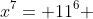 x^{7}= 11^{6} 
