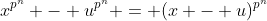 x^{p^n} - u^{p^n} = (x - u)^{p^n}