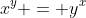 x^{y} = y^{x}