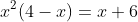 x^2(4-x)=x+6