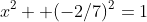 x^2+ (-2/7)^2=1