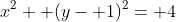x^2+ (y- 1)^2= 4