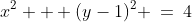 x^2 + (y-1)^2 \:=\:4