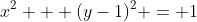 x^2 + (y-1)^2 = 1