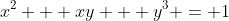 x^2 + xy + y^3 = 1