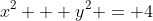 x^2 + y^2 = 4