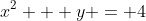 x^2 + y = 4