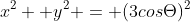 x^2 +y^2 = (3cos\Theta)^2