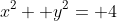 x^2+ y^2= 4