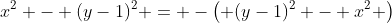 x^2 - (y-1)^2 = -\left( (y-1)^2 - x^2 \right)