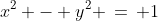 x^2 - y^2 \,=\, 1