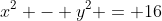 x^2 - y^2 = 16