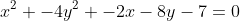 x^2 -4y^2 -2x-8y-7=0