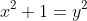 x^2+1=y^2