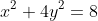 x^2+4y^2=8