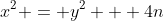 x^2 = y^2 + 4n