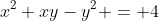 x^2+xy-y^2 = 4