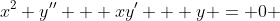 x^2 y'' + xy' + y = 0 