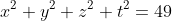 x^2+y^2+z^2+t^2=49