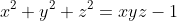 x^2+y^2+z^2=xyz-1