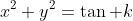 x^2+y^2=\tan k