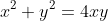 x^2+y^2=4xy