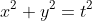 x^2+y^2=t^2