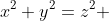 x^2+y^2=z^2 \;\;.............eqn(1)