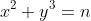 x^2+y^3=n
