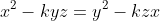 x^2-kyz=y^2-kzx