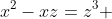 x^2-xz=z^3 