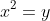 x^2=y