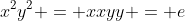 x^2y^2 = xxyy = e
