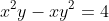 x^2y-xy^2=4