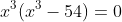 x^3(x^3-54)=0