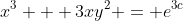 x^3 + 3xy^2 = e^{3c}