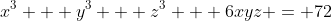 x^3 + y^3 + z^3 + 6xyz = 72