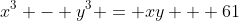 x^3 - y^3 = xy + 61