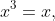 x^3=x,