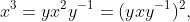 x^3=yx^2y^{-1}=(yxy^{-1})^2,
