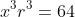 x^3r^3=64