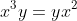 x^3y=yx^2