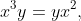 x^3y=yx^2,
