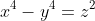 x^4-y^4=z^2
