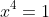 x^4=1