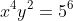x^4y^2=5^6