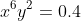 x^6y^2=0.4